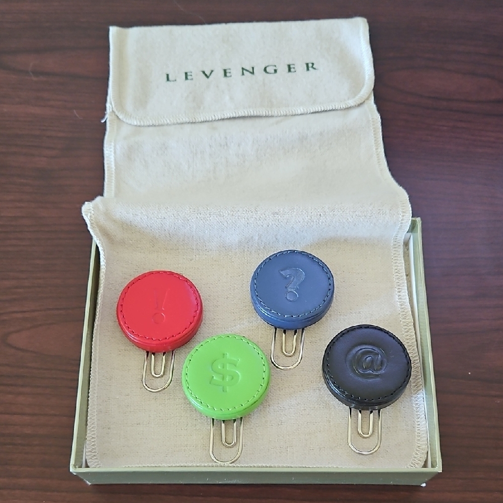 Levenger Leather Paper Clips